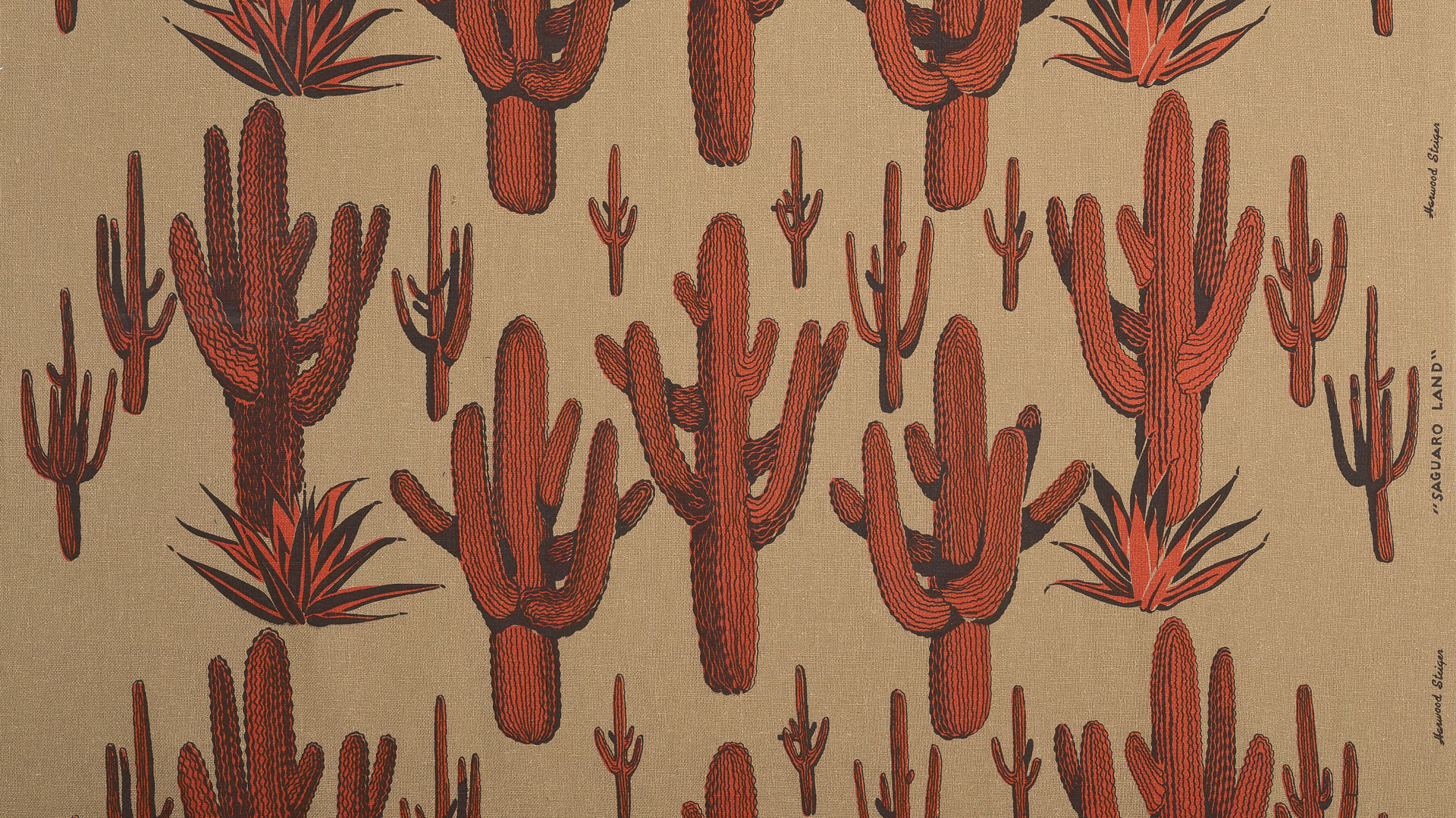 A Harwood Steiger Fabric with Saguaros